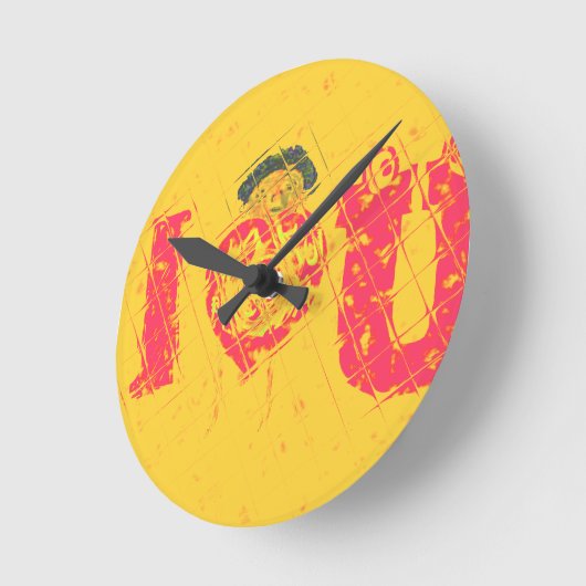 Hakuna Matata I愛Uスワヒリ語は文字の意味を言い表わします ラウンド壁時計 (傾斜)