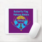 Hakuna Matata Kenya – バタフライアートプリント/グラフィック マウスパッド (マウス)