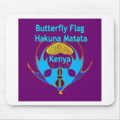 Hakuna Matata Kenya – バタフライアートプリント/グラフィック マウスパッド (正面)
