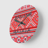 Hakuna Matata - No Hearts Swhili Art Collection ラウンド壁時計 (傾斜)