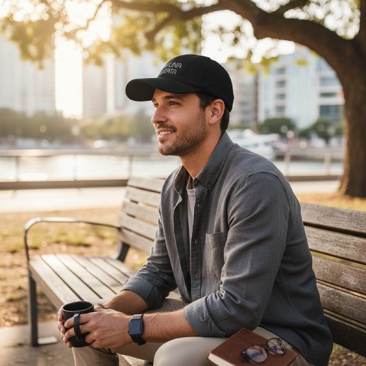 Hakuna Matata: Silver Premium Headwear Achempong 刺繍入りキャップ