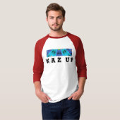 Hakuna Matata WAZ UPメンズベーシックRinger Tシャツ (正面フル)