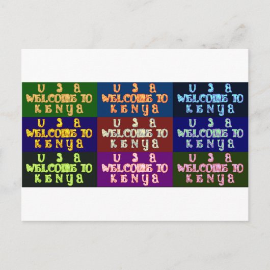 Hakuna Matata Welcome to Kenya.png ポストカード (正面)
