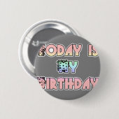 HakunaMatataギフト今日は私の誕生日.png 缶バッジ (正面&裏面)