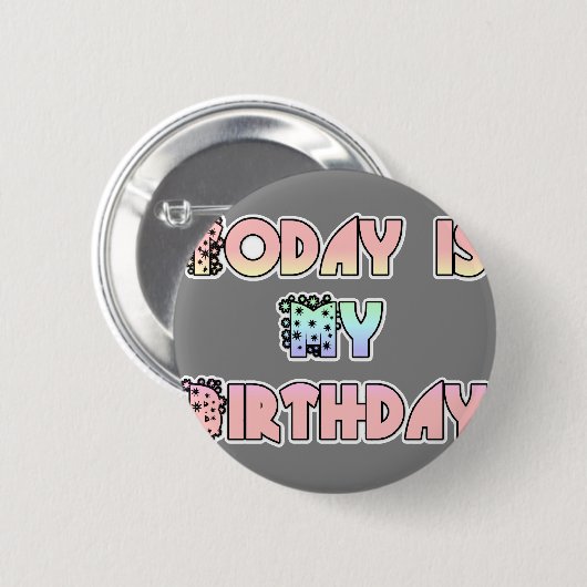 HakunaMatataギフト今日は私の誕生日.png 缶バッジ (正面&裏面)