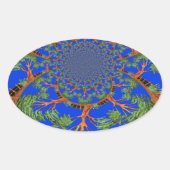 HakunaMatata私は人々のエコツリーにアレルギーではない 楕円形シール (正面)