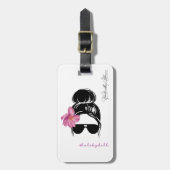 HALスカイドールハイビスカスバイアロハの荷物とワンダー ラゲッジタグ (正面縦)