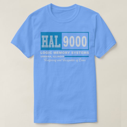 HAL 9000 2001 A宇宙オデッセイ擦り切れた Tシャツ (デザイン正面)