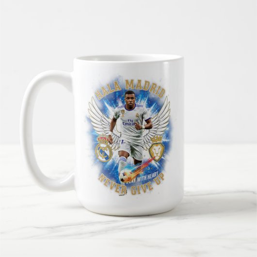 Hala Madrid Kylian Mb Never Give Up Mug コーヒーマグカップ (左)