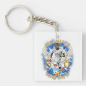 Hala Madrid Never Give Up Acrylic Keychain キーホルダー (正面)