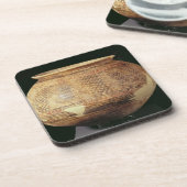 Halafのスタイルの幾何学的な装飾と震動させて下さい、 コースター (左側)