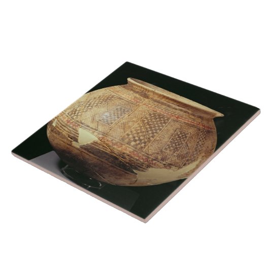 Halafのスタイルの幾何学的な装飾と震動させて下さい、 タイル (側面)