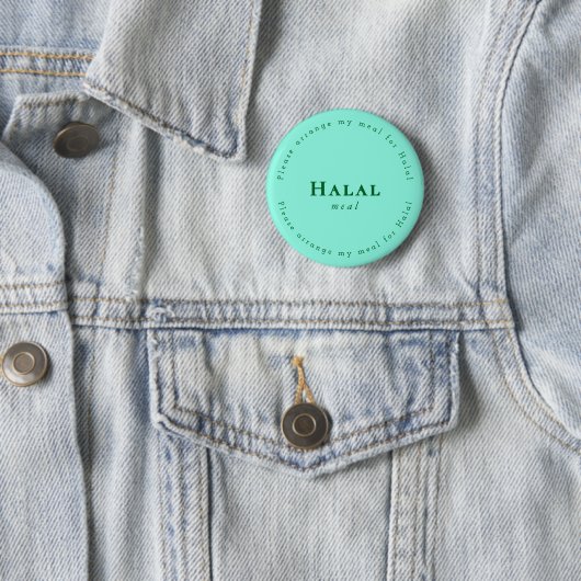 Halal meal Request Badge, Light green, Dark green 缶バッジ (インサイチュ)