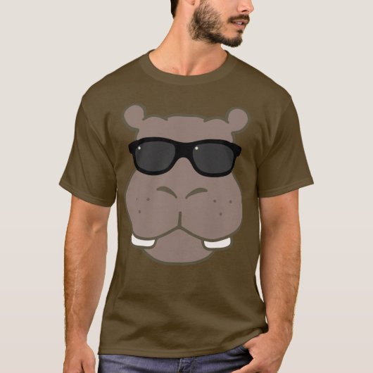 Halcyon Hippo Graphic Tee (Brown) Tシャツ (正面)