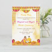 Haldi Ceremony Invitation, Maiyan Ceremony Card 招待状 (スタンド正面)