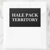 Hale Pack Territory (カスタマイズ可能な文字と色) 長方形シール (バッグ)