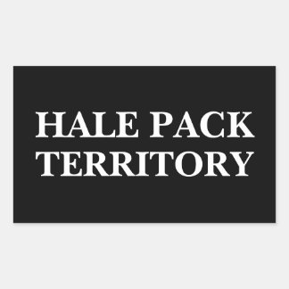 Hale Pack Territory (カスタマイズ可能な文字と色) 長方形シール