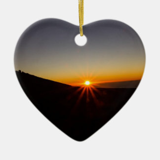 Haleakalaの火山の日没 セラミックオーナメント