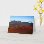 Haleakalaの火山、マウイ カード (黄色い花)