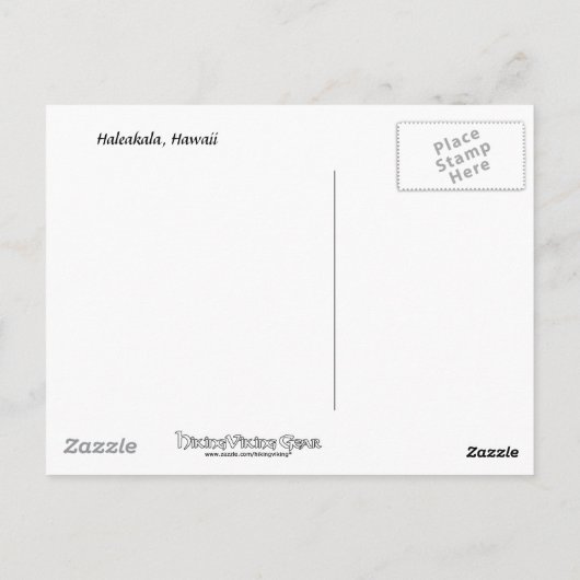 Haleakala、ハワイ ポストカード (裏面)