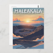 Haleakala Crater Maui Hawaii Travel ポストカード (正面/裏面)