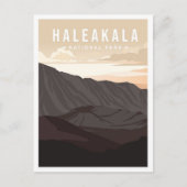 Haleakala National Park Hawaii Travel Illustration ポストカード (正面)