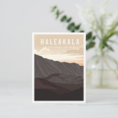 Haleakala National Park Hawaii Travel Illustration ポストカード (スタンド正面)