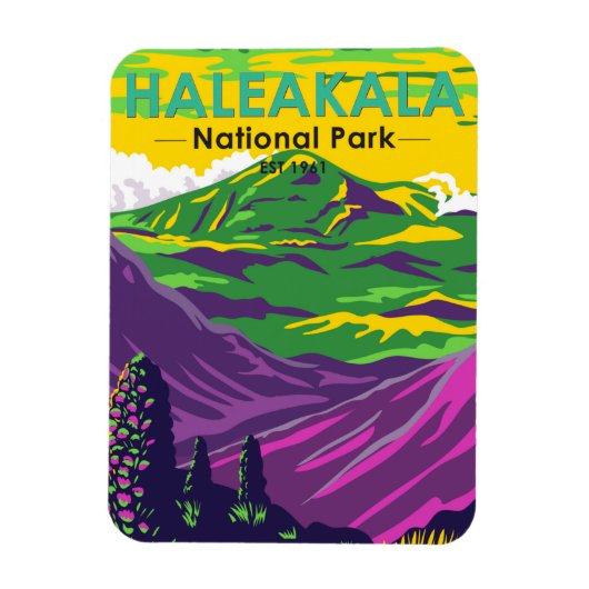  Haleakala National Park Hawaii Vintage マグネット (縦)