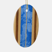 Haleiwaのヴィンテージのフェイクな木製のサーフボードのオーナメント セラミックオーナメント (右)