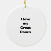 Halequinのグレートデーンのポートレートの写真 セラミックオーナメント (裏面)