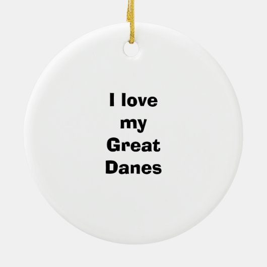 Halequinのグレートデーンのポートレートの写真 セラミックオーナメント (裏面)