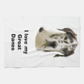 Halequin Great Daneのペット写真 キッチンタオル (横)