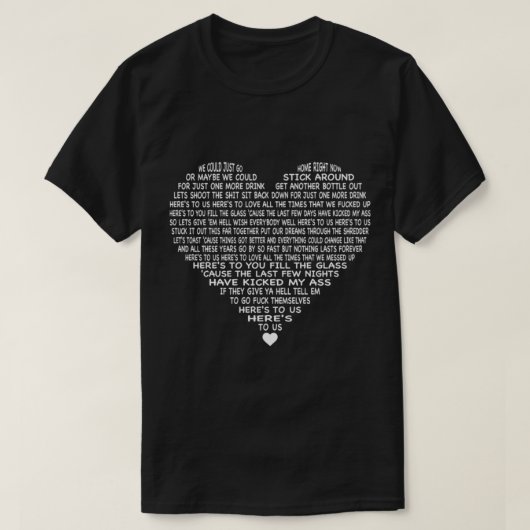 Halestorm Band Here s to us lyrics halestorm引用文 Tシャツ (デザイン正面)