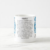 Haley、起源、意味および頂上 コーヒーマグカップ (中央)