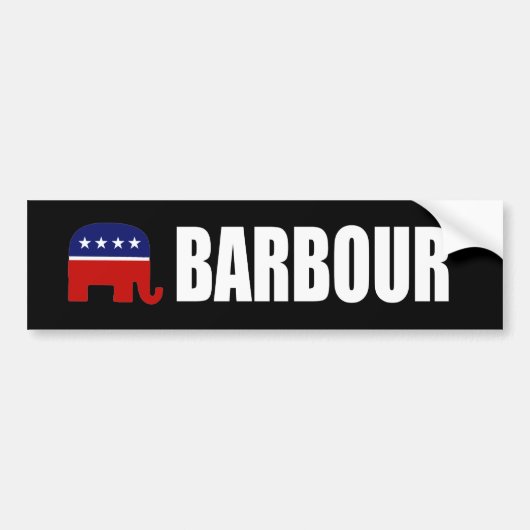 HALEY BARBOURの選挙のギア バンパーステッカー (正面)