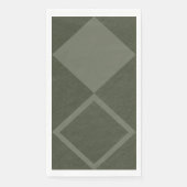 Half +無地の Framed Diamond Napkin in Moss Green (正面)