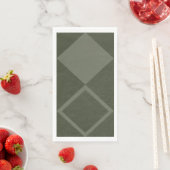 Half +無地の Framed Diamond Napkin in Moss Green (インサイチュ)
