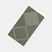 Half +無地の Framed Diamond Napkin in Moss Green (コーナー)
