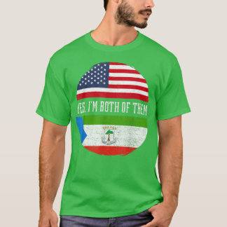 Half American Half Equatoguinean USA Flag Equatori Tシャツ