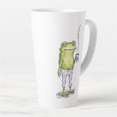 Half Asleep In Frog Pajamas カフェラテマグ (右アングル)