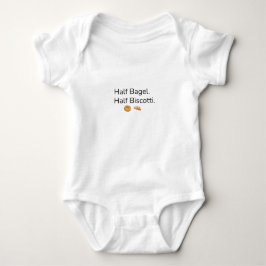 Half Bagel. Half Biscotti. Jewtalian Baby Bodysuit ベビーボディスーツ