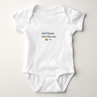 Half Bagel. Half Biscotti. Jewtalian Baby Bodysuit ベビーボディスーツ