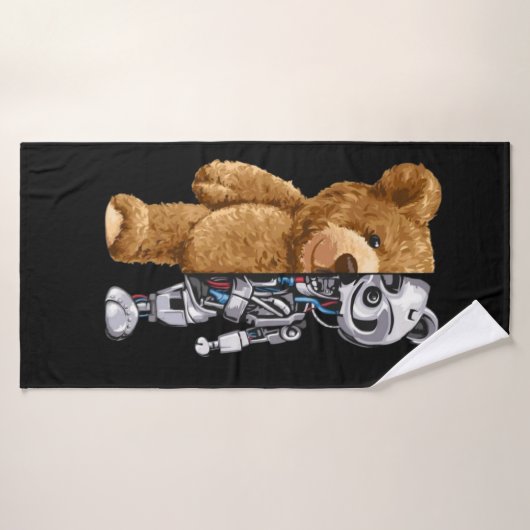 Half Bear Half Robot バスタオル (バスタオル)