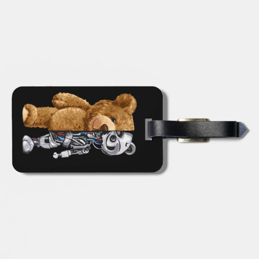 Half Bear Half Robot ラゲッジタグ (裏面横)