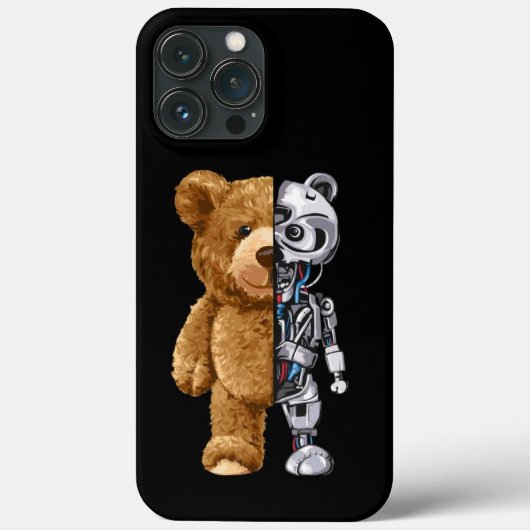 Half Bear Half Robot Case-Mate iPhoneケース (裏面)