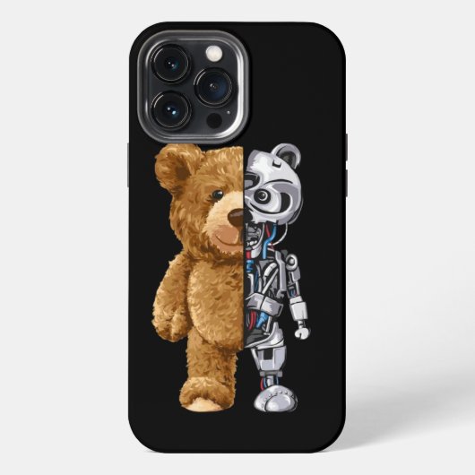 Half Bear Half Robot iPhoneケース (裏面)