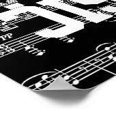 half black half white music ポスター (角)