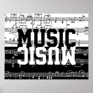 half black half white music ポスター