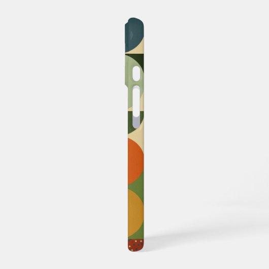 Half-Circle and Geometric Blocks iPhone 16ケース (左側面)