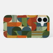Half-Circle and Geometric Blocks iPhone 16ケース (裏面横)